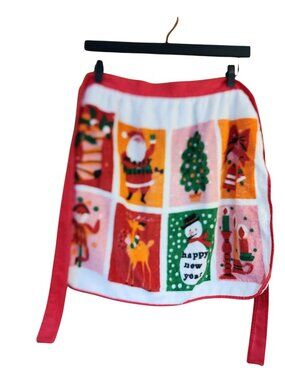 Vintage Handmade Half Apron Christmas Theme